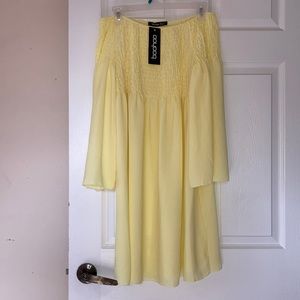 Boohoo shirred Smock dress